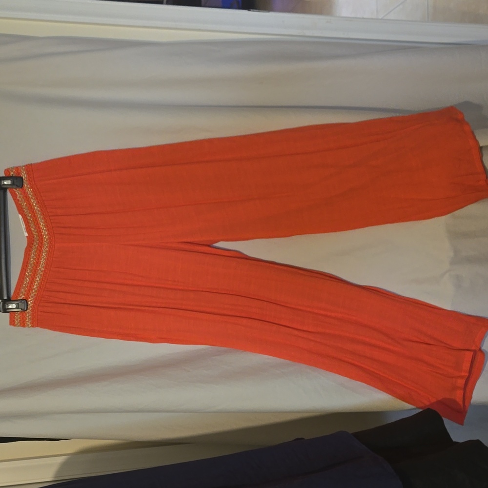 JM Collection Bohemian style flowy wide leg pants, NEW - Picture 5 of 11